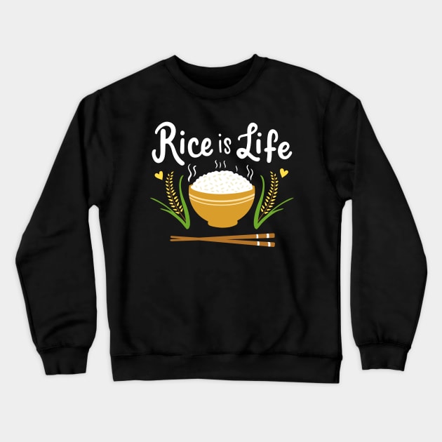 Rice Filipino Philippines Asian Food Crewneck Sweatshirt by KAWAIITEE